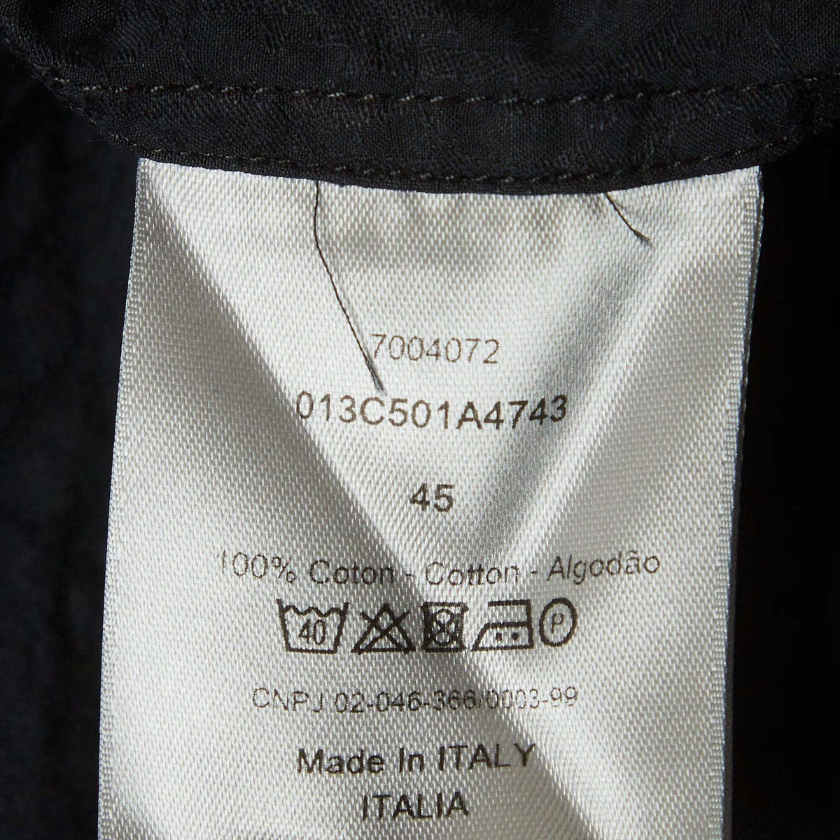 Dior Black Oblique Cotton Button Up Shirt 4XL