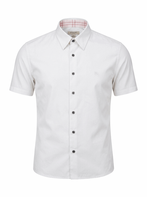 Burberry Men's Short Sleeve White Shirt