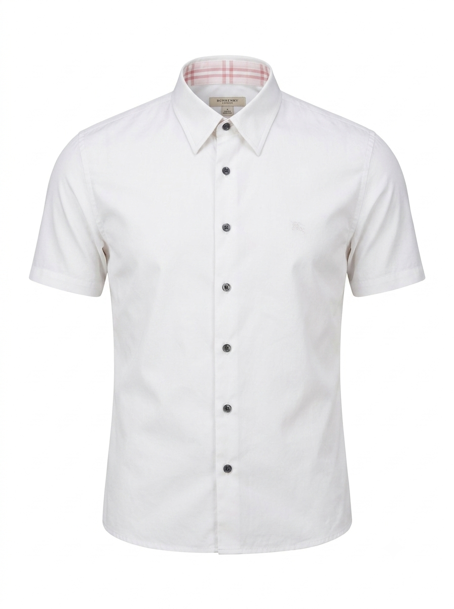 Burberry Men's Short Sleeve White Shirt