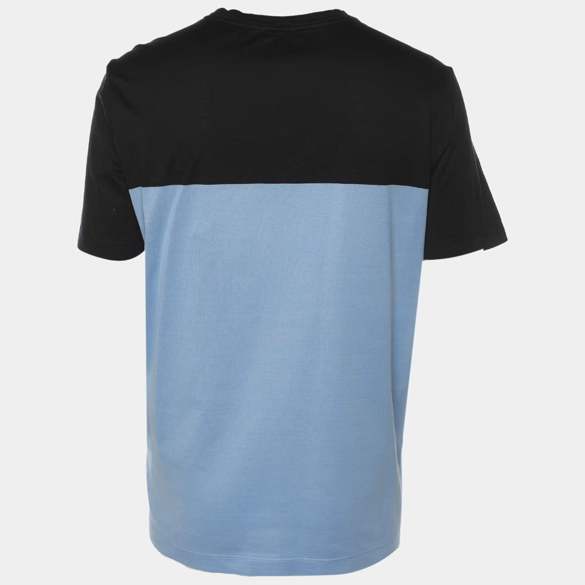 Salvatore Ferragamo Black/Blue Logo Embroidered T-Shirt L