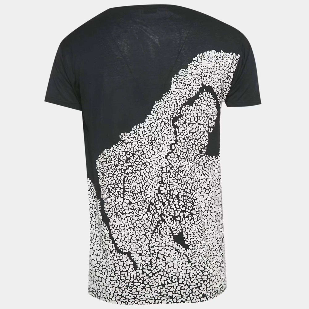 Saint Laurent Paris Black Printed Cotton T-Shirt S