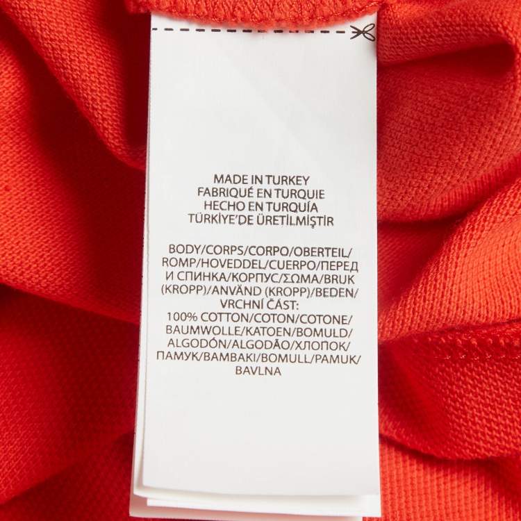 Polo Ralph Lauren Red Cotton Pique Polo T-Shirt L