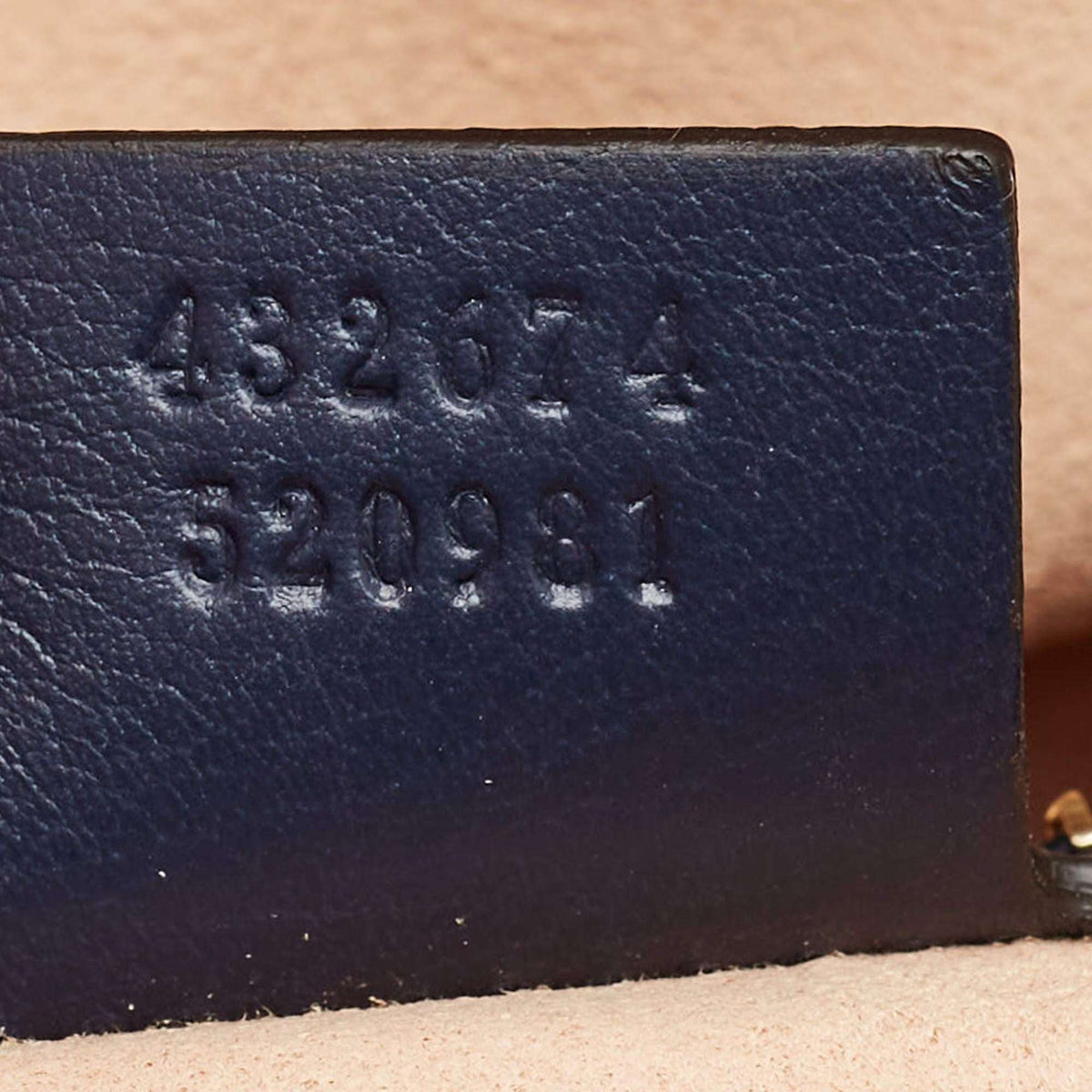 Gucci Padlock Medium Navy Blue/Red GG Supreme Canvas and Leather Top Handle Bag