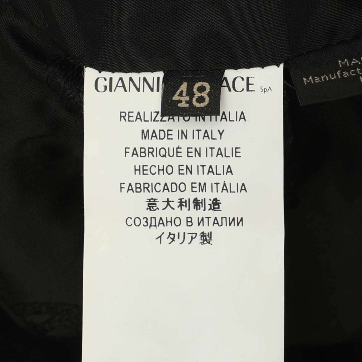 Versace Black Wool Blend Double Breasted Belted Overcoat L
