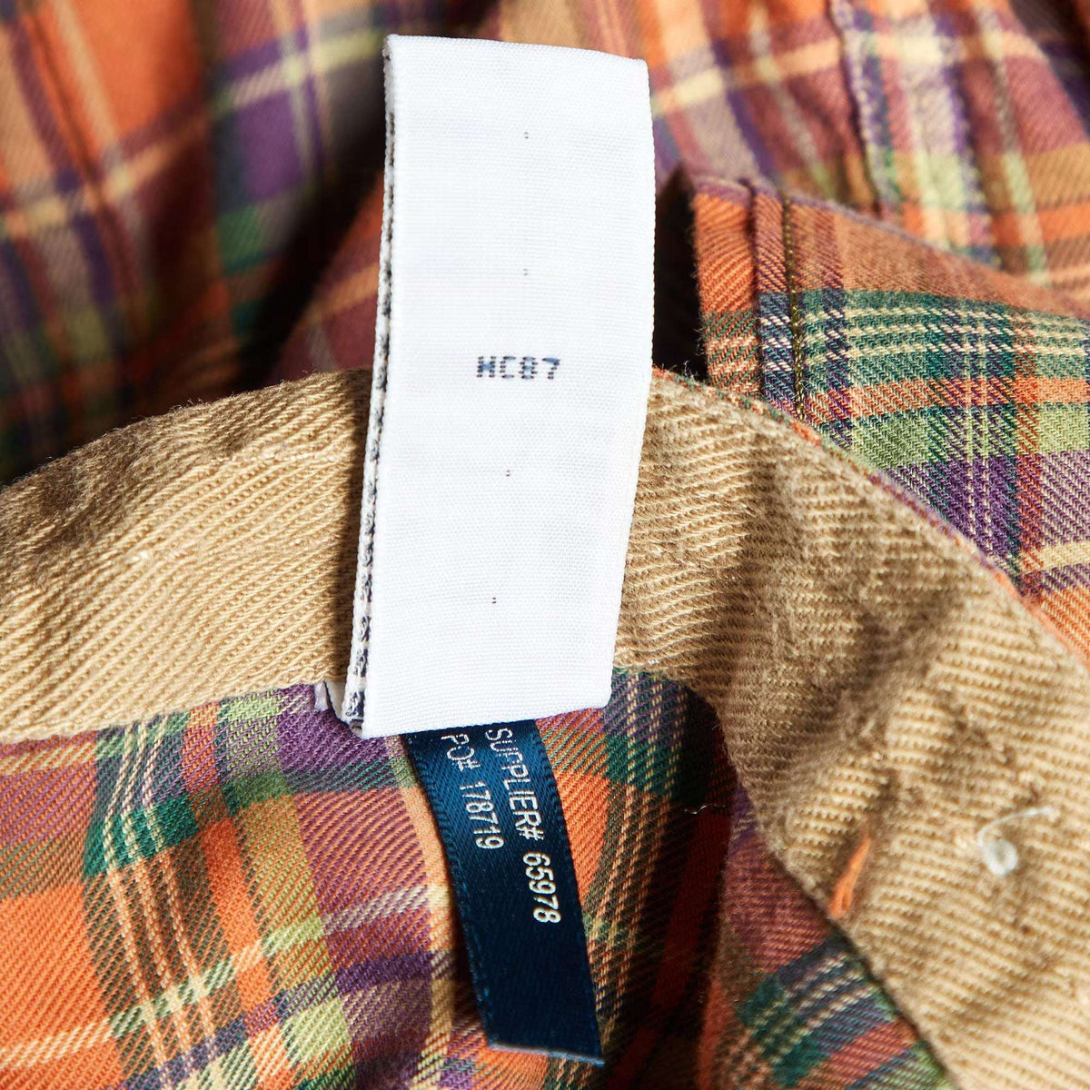Polo Ralph Lauren Orange Plaid Checked Cotton Long Sleeve Shirt S