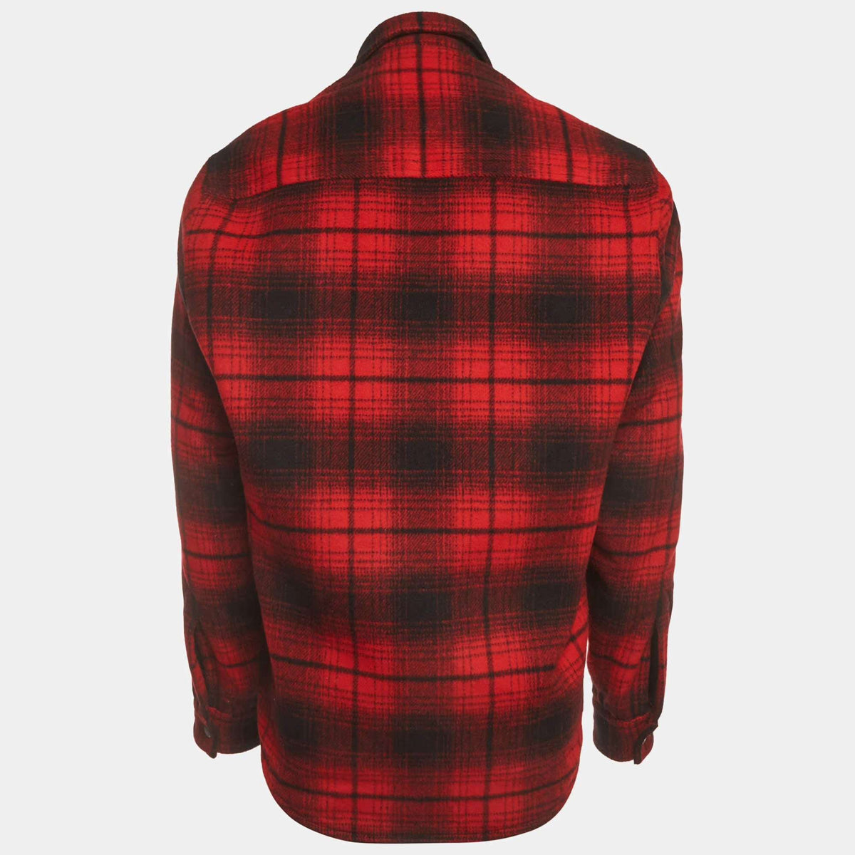 Balenciaga Red/Black Plaid Flannel Quilted Oversized Long Sleeve Shirt S