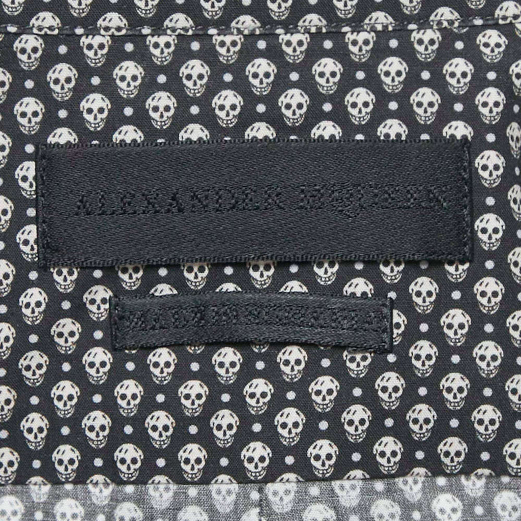 Alexander McQueen Black Skull Print Cotton Long Sleeve Shirt M