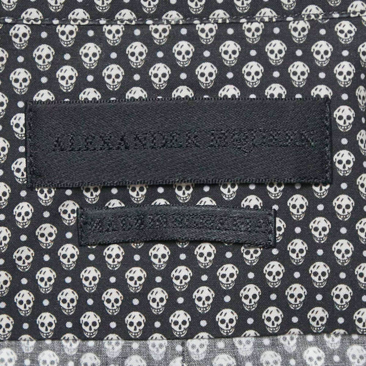 Alexander McQueen Black Skull Print Cotton Long Sleeve Shirt M