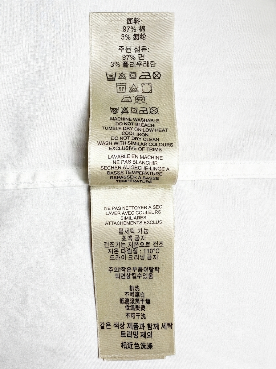 BURBERRY BRIT Men’s White Cotton Logo Shirt Size XL