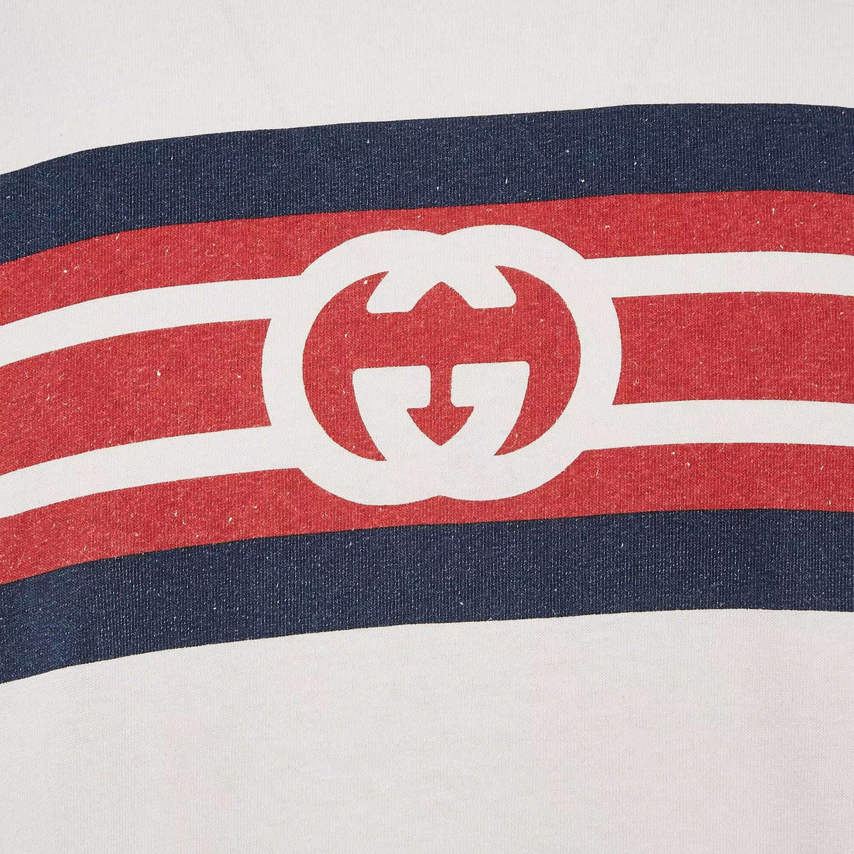 Gucci White Logo Print Jersey Crew Neck T-Shirt S