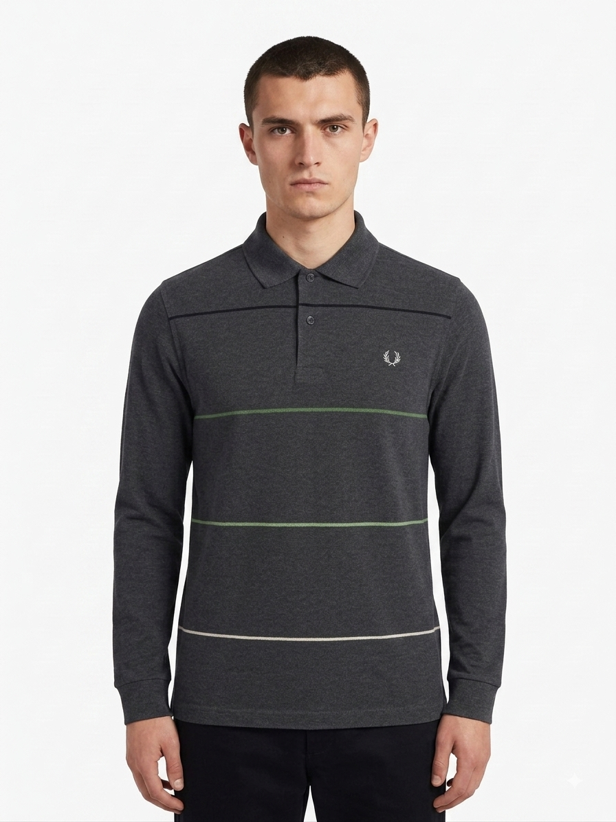 Fred Perry Men’s Long Sleeve Polo T-Shirt
