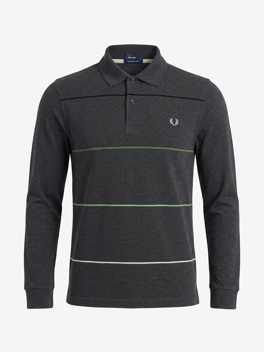 Fred Perry Men’s Long Sleeve Polo T-Shirt