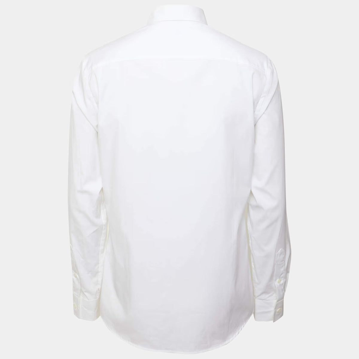 Burberry White Stretch Cotton Long Sleeve Shirt S