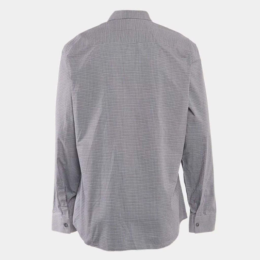 Givenchy Blue/Multicolor Gingham Cotton Button Front Shirt XXXL