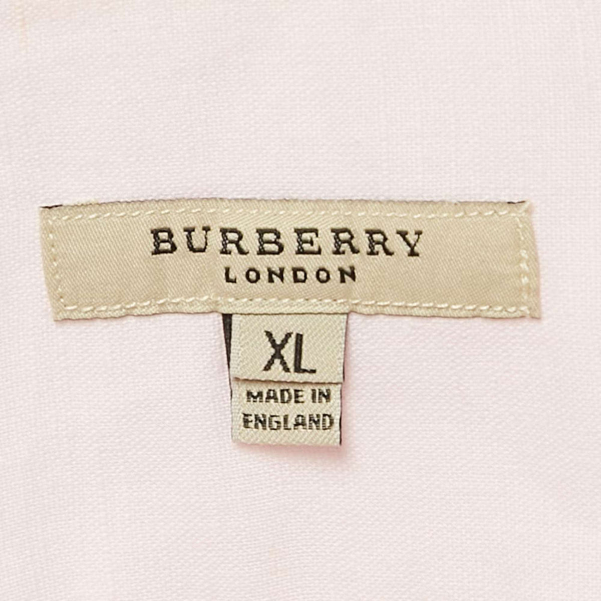 Burberry Pink Linen Long Sleeve Shirt XL