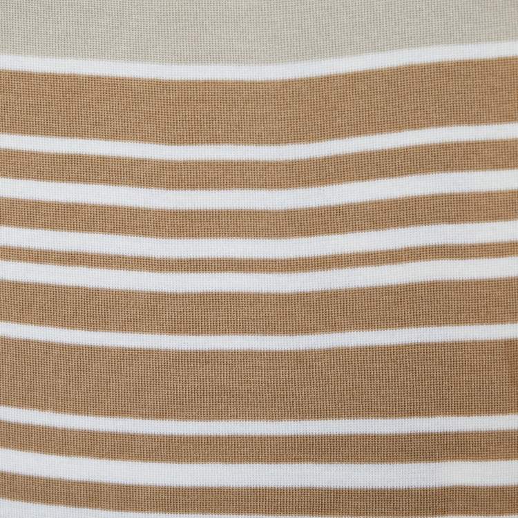 Givenchy Beige Striped Wool Scarf