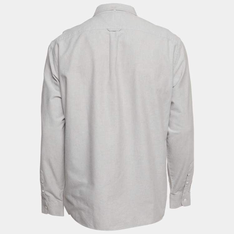Burberry Grey Cotton Button Down Shirt XL