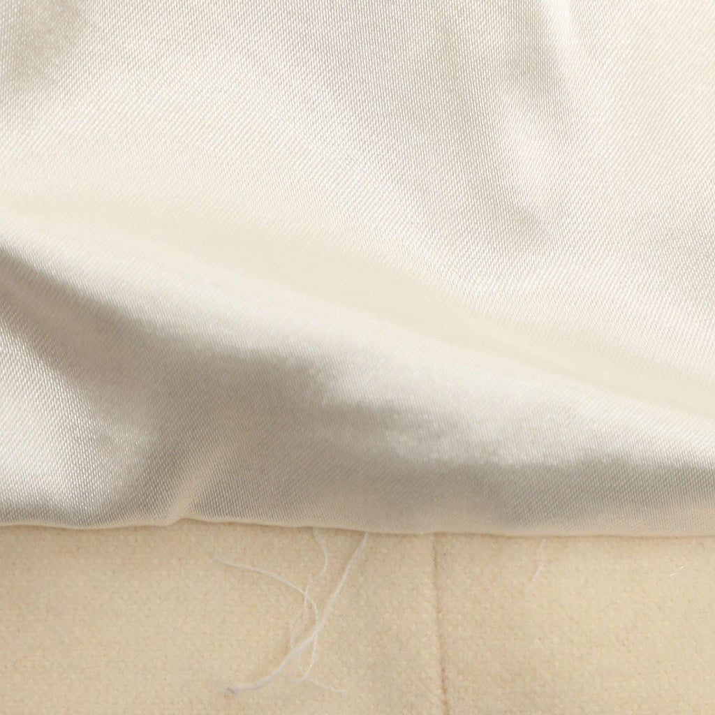 Roberto Cavalli Cream Wool Blend Belted Studded Trench Coat L