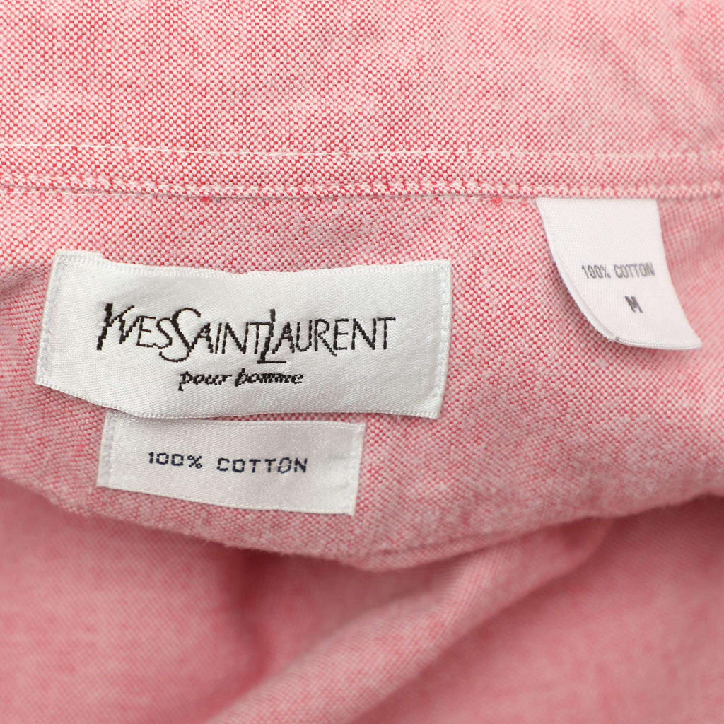 Yves Saint Laurent Pink Cotton Long Sleeve Shirt M