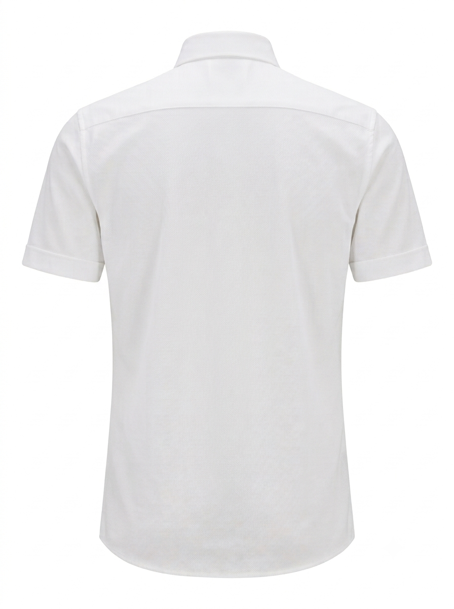 BOSS Tailored Italian Fabric Short-Sleeve Button-Up Shirt - Bright White
