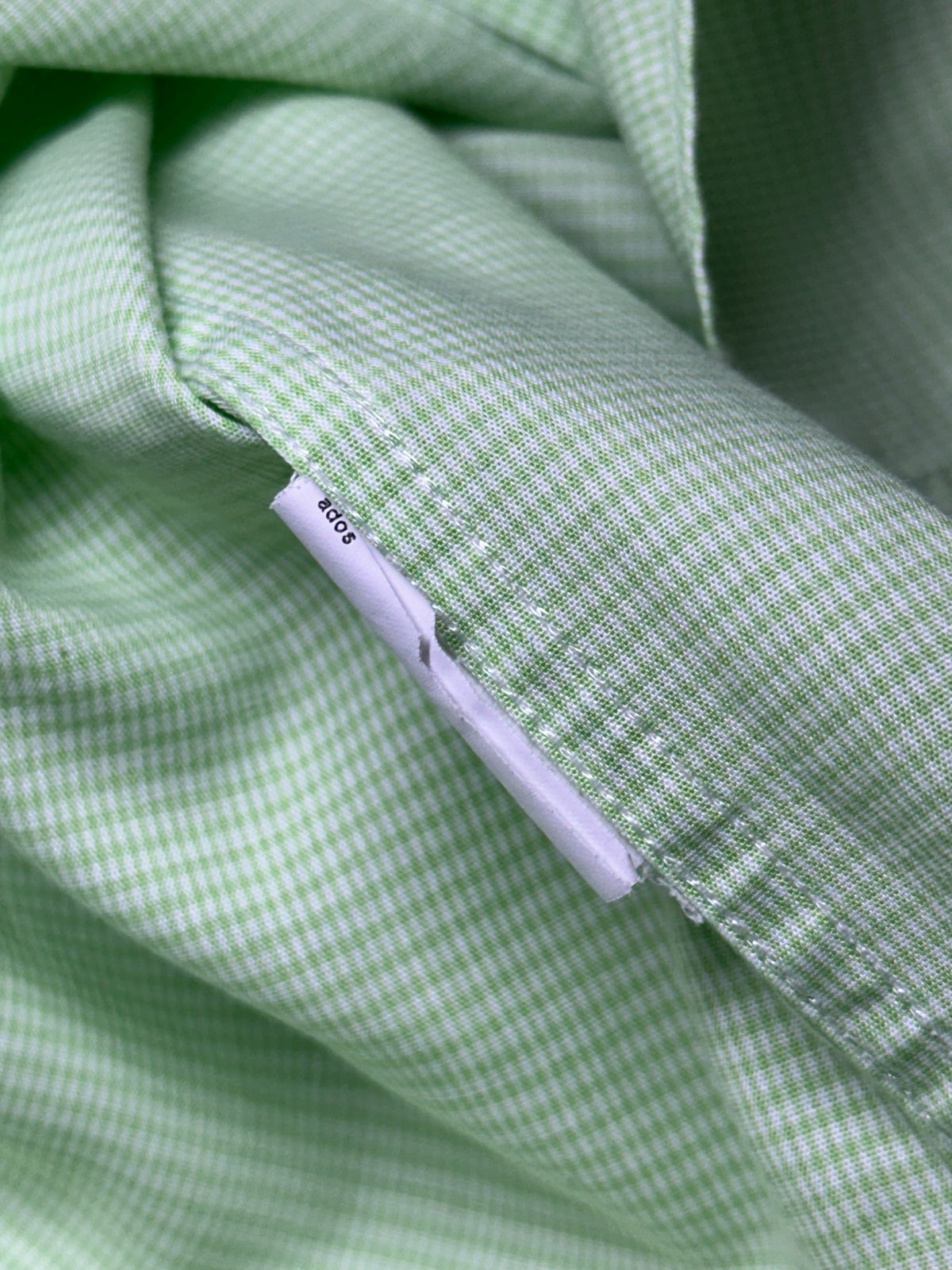 BOSS Hugo Boss Gingham Check Short-Sleeve Button-Down Shirt - Green/White Pre-Owned