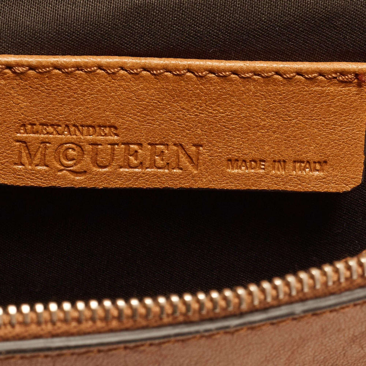 Alexander McQueen Wicca Tan Leather Shoulder Bag