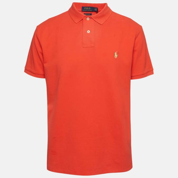 Polo Ralph Lauren Red Cotton Pique Polo T-Shirt L