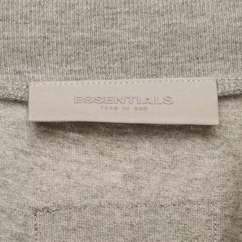 Fear of God Essentials Dark Grey Cotton Knit Crewneck T-Shirt XS