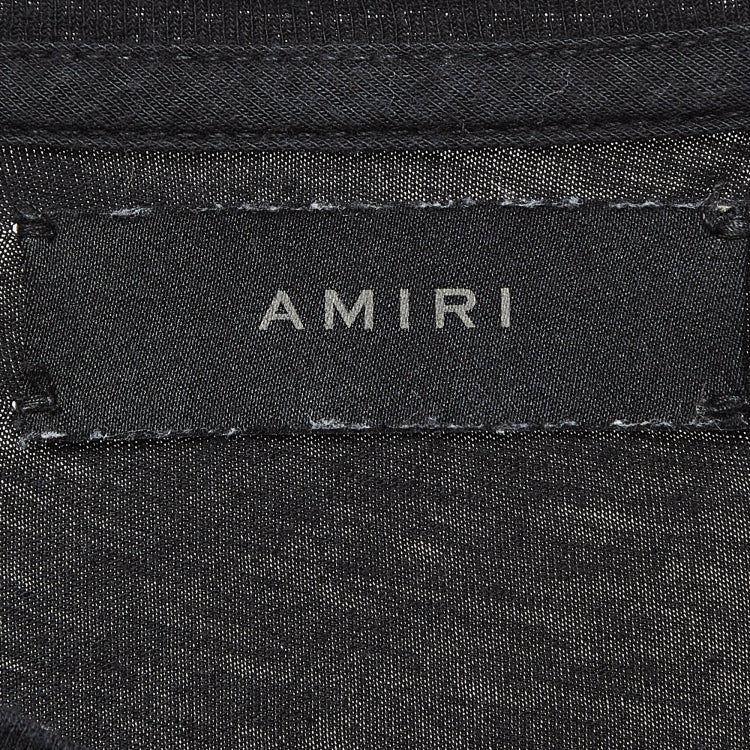 Amiri Black Cherub Printed Cotton Knit Crew Neck Tshirt XL