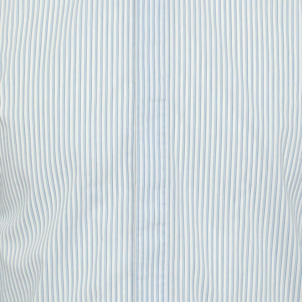 Burberry Blue Pinstriped Stretch Cotton Blend Long Sleeve Tailored Shirt S