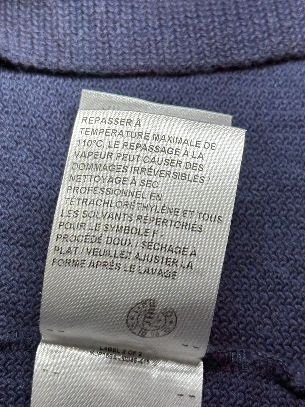 THOM BROWNE Pre Owned Navy Blue Stripes Polo Men’s Size M