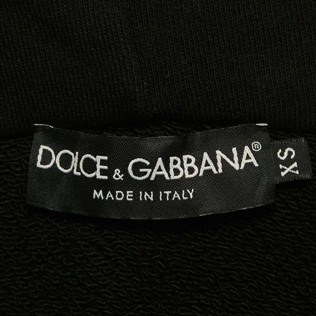 Dolce & Gabbana Black DGVIBE3 Print Cotton Knit Hoodie XS