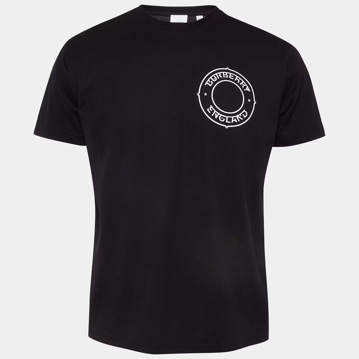 Burberry Black Printed Cotton Knit Crew Neck Tshirt XXS