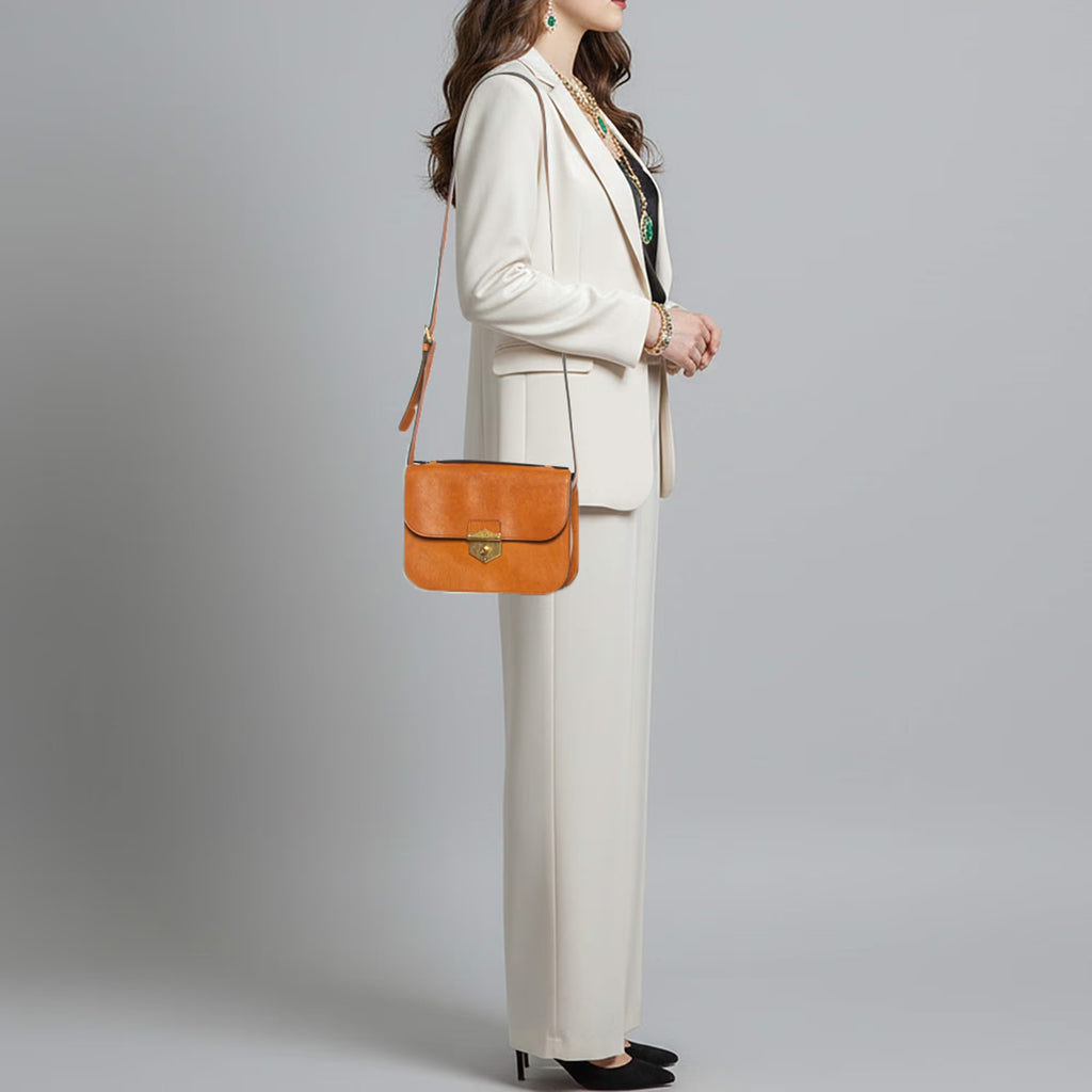 Alexander McQueen Wicca Tan Leather Shoulder Bag