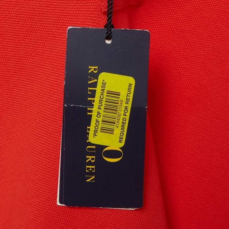 Polo Ralph Lauren Red Cotton Pique Polo T-Shirt L