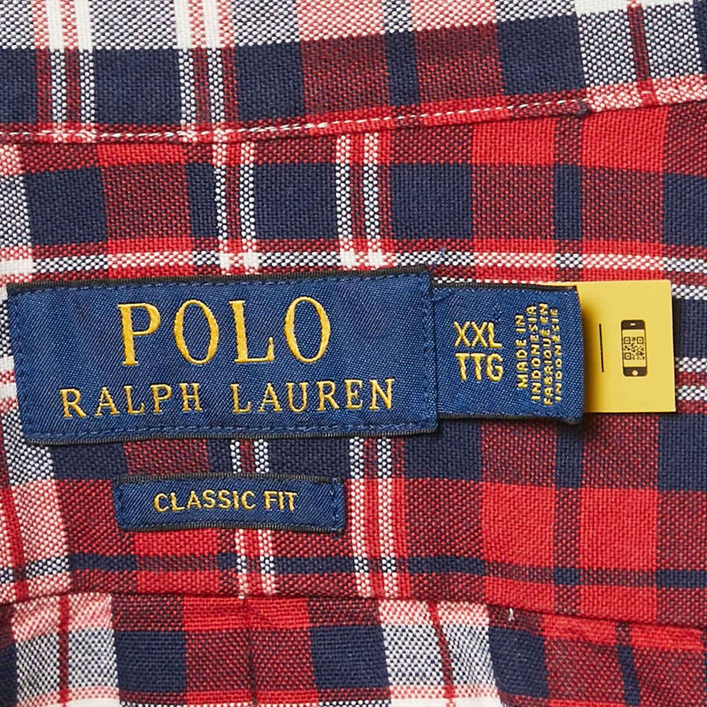 Polo Ralph Lauren Red Flannel Cotton Classic Fit Button Down Shirt XXL