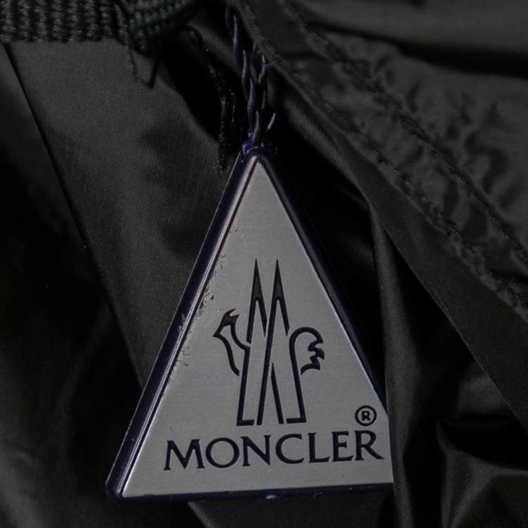 Moncler x Palm Angels Black Synthetic Hooded Parka XS