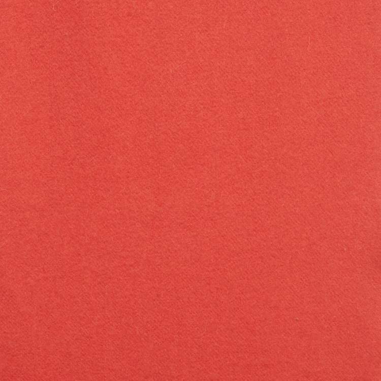 Yves Saint Laurent Peach Red Wool Fringed Muffler