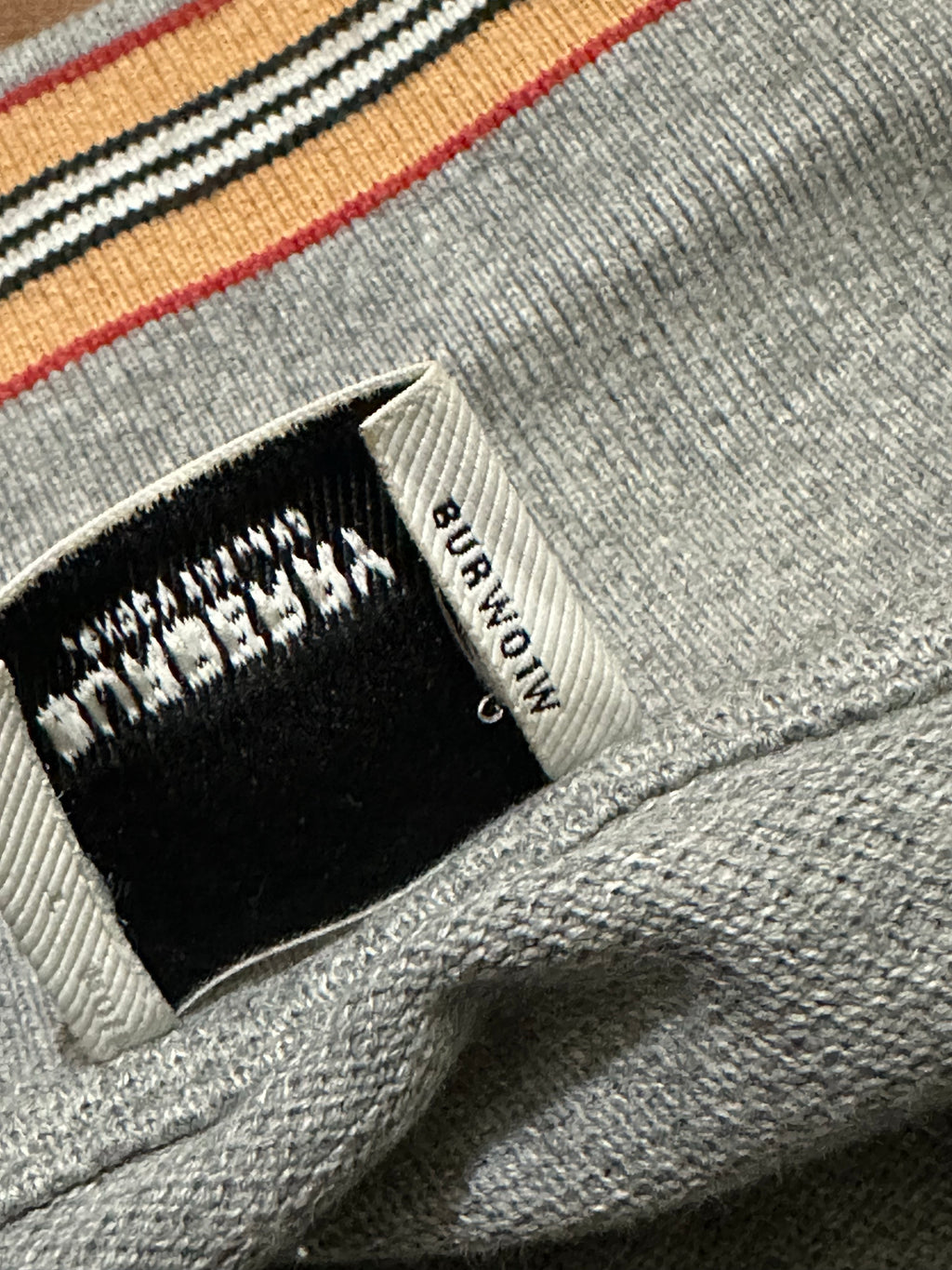 Burberry Embroidered Men's Grey Polo T-Shirt
