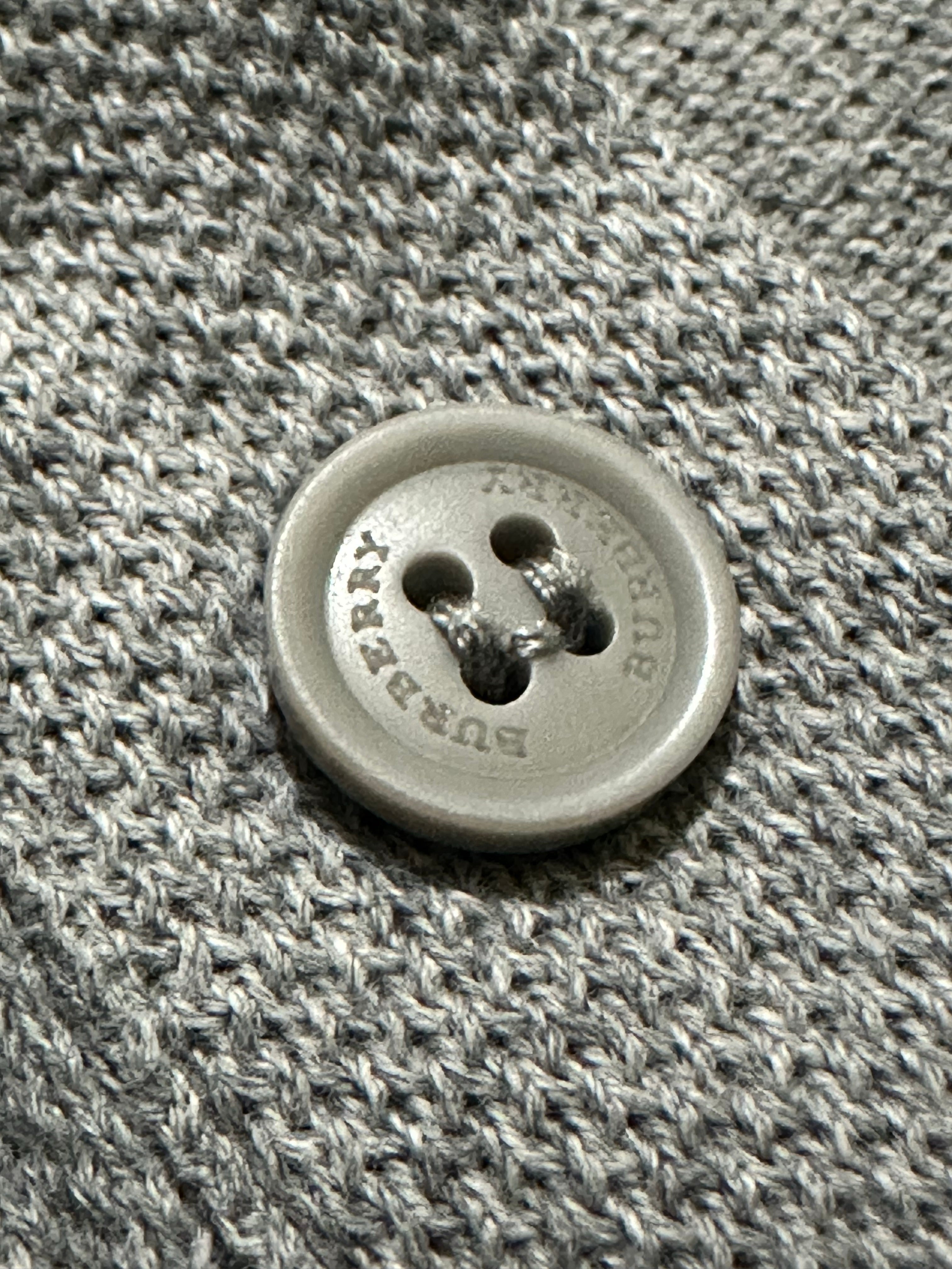 Burberry Embroidered Men's Grey Polo T-Shirt