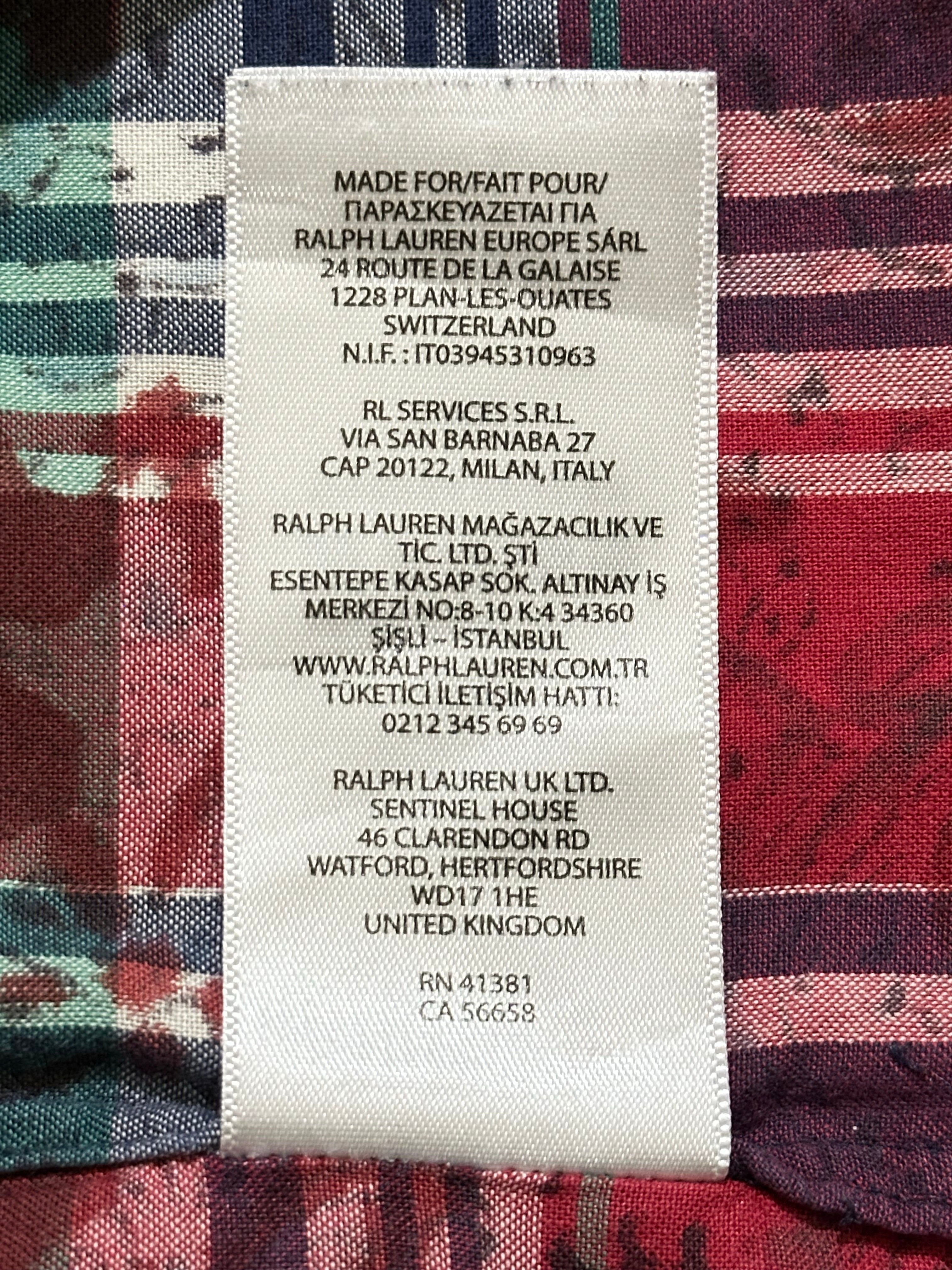 POLO RALPH LAUREN MADRAS SHIRT XL