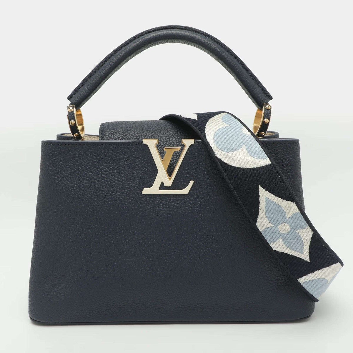 Louis Vuitton Capucines PM Navy Blue Taurillon Leather Bag