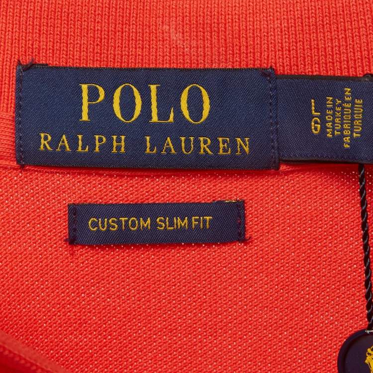 Polo Ralph Lauren Red Cotton Pique Polo T-Shirt L