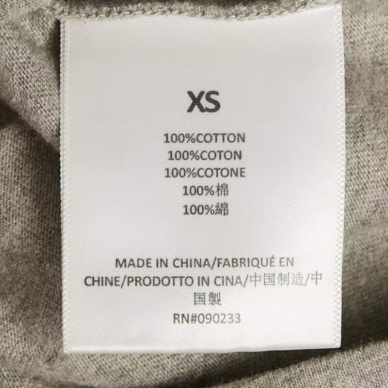 Fear of God Essentials Dark Grey Cotton Knit Crewneck T-Shirt XS