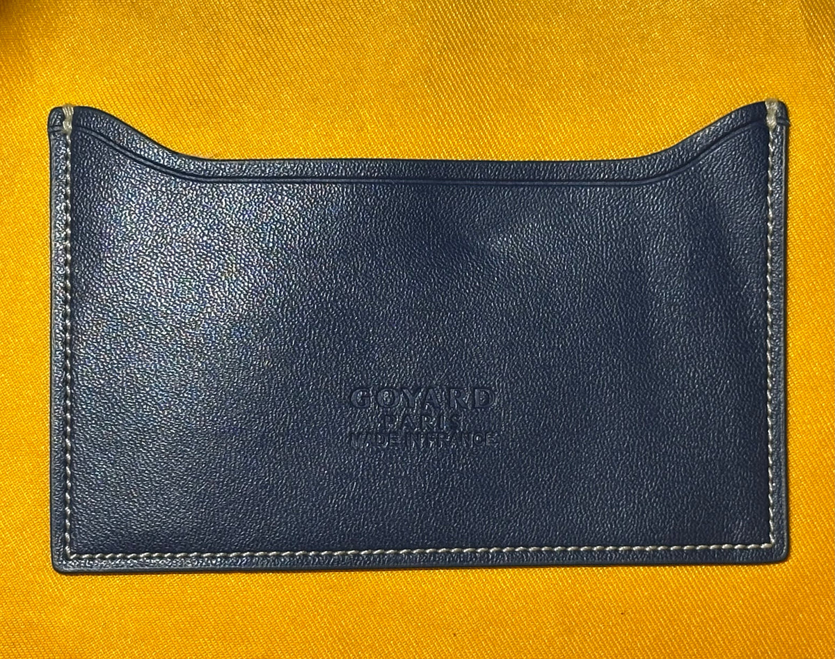 GOYARD pre-owned Senat Clutch Navy Blue Goyardine Pre Loved Unisex