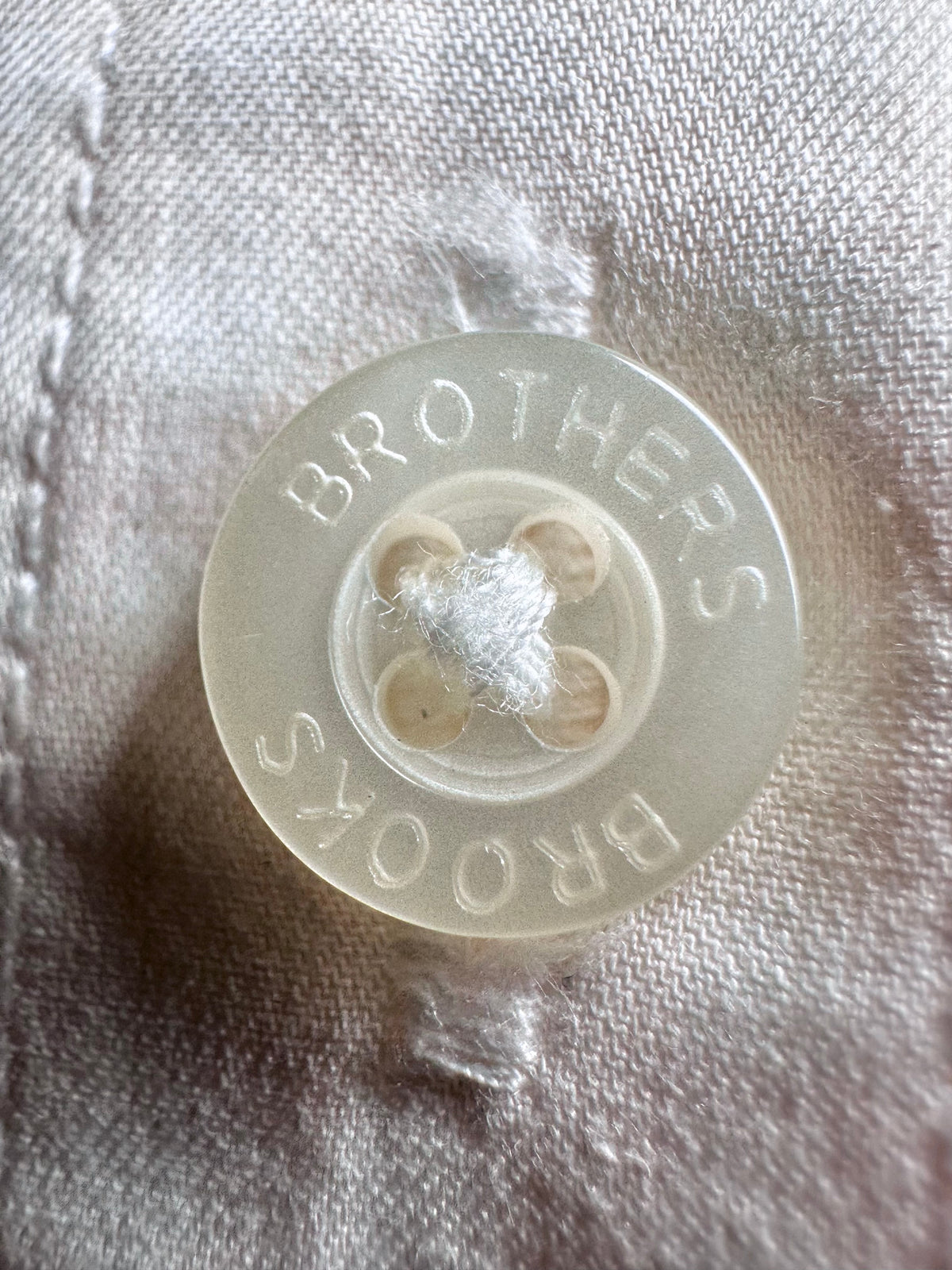 Brooks Brothers Gingham Check Button-Down Sport Shirt - Beige/White Pre-Owned