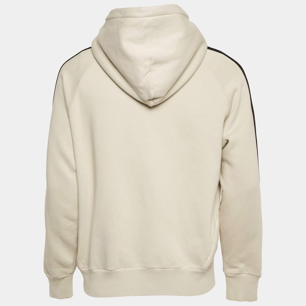 Moncler x Adidas Grey Cotton and Puffer Trim Hoodie S