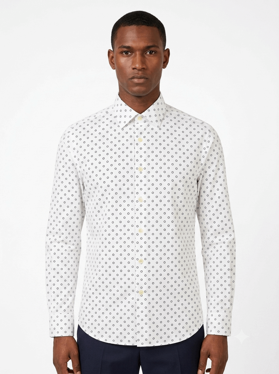 Paul Smith White Circle
Print Men’s Shirt