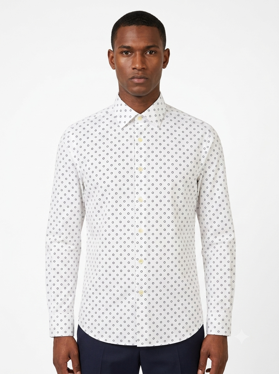 Paul Smith White Circle
Print Men’s Shirt