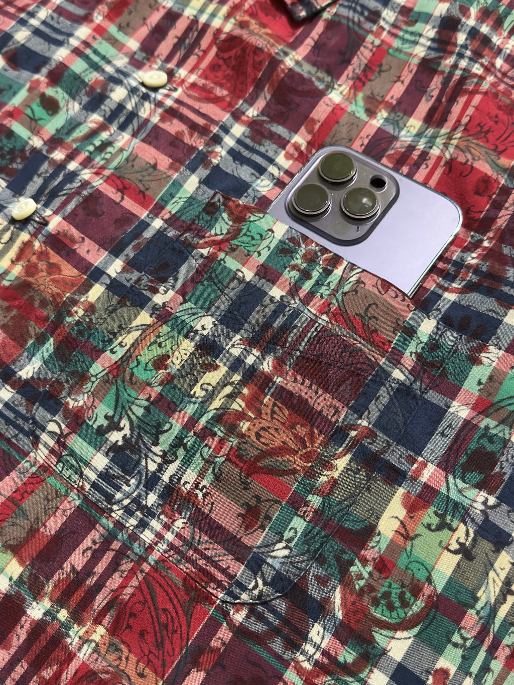 POLO RALPH LAUREN MADRAS SHIRT XL